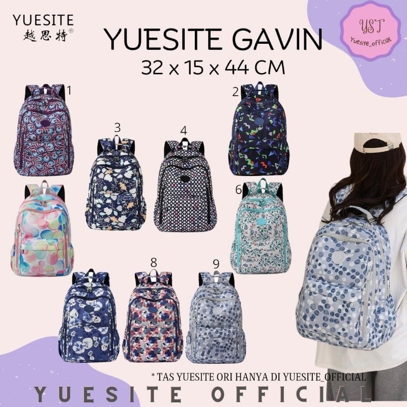 [LAUNCHING BARU] YUESITE GAVIN TAS RANSEL BESAR LAPTOP BAG BACKPACK SEKOLAH