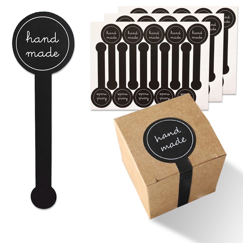 

karomahID Stiker segel Handmade For you Adhesive Seal Stickers Toples DIY Cake Gift Packing segel box