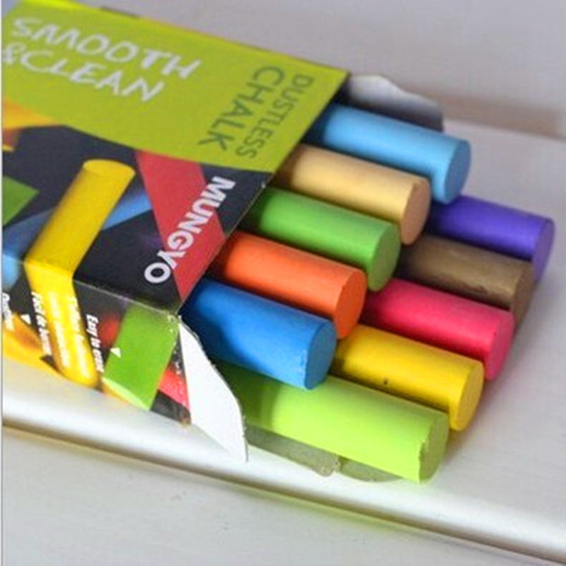 

10pcs/box New safe dustless chalk pen Drawing Painting Colorful kids stationary office accessories School supplies tizas escolar