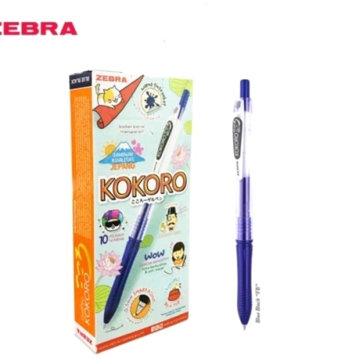

Bolpoint Kokoro Biru Zebra