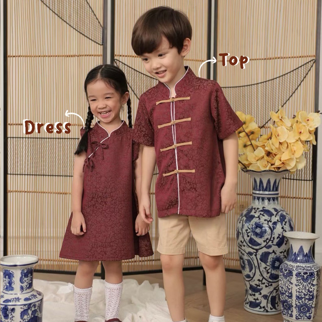 SW32Q KIDDIEPODS - Ming Cheongsam / Dress dan atasan anak perempuan Laki-laki / Cheongsam anak perem