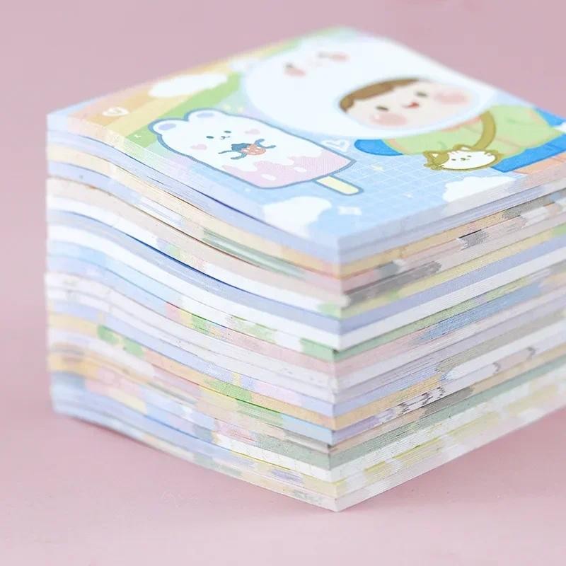 

80Sheets/set Cartoon little bear ins Style Memo Pad N Times Sticky Notes Memo Notepad cute planner stickers Bookmark Stationery