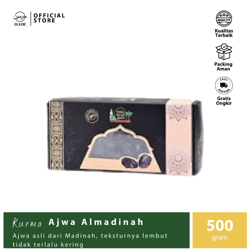 

Haromain Dates - Kurma Ajwa Almadinah - 500gr