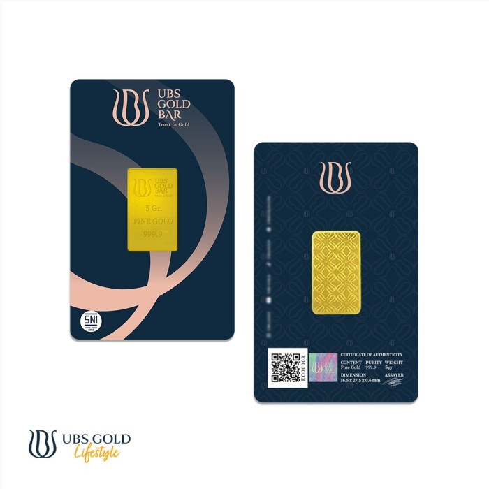[MUTIARA] LM UBS 5 gram | Emas Logam Mulia 99.99% 24K NEW