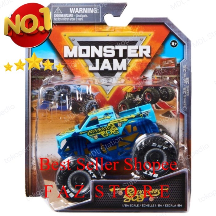 Spin Monster Monster Jam  BACKWARDS BOB Toy FAZ Store