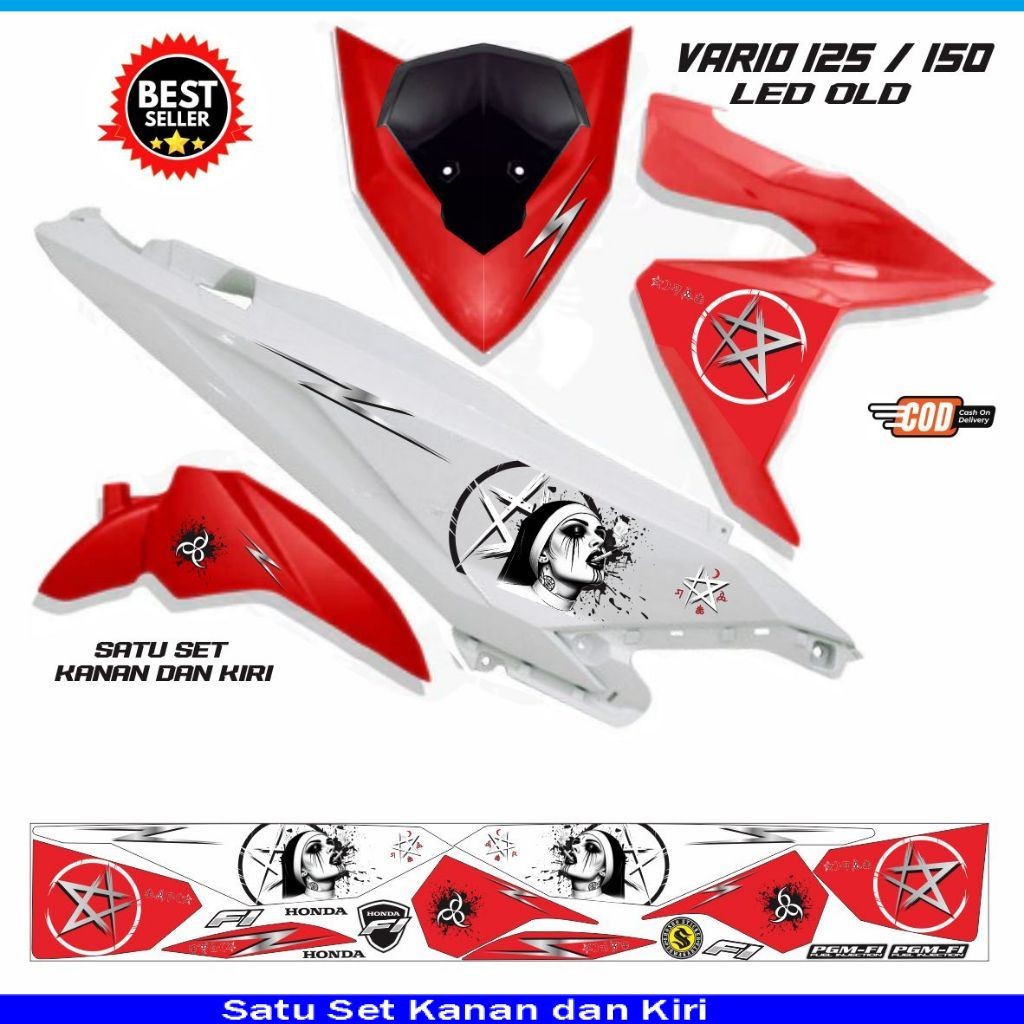 VARIASI MOTOR STRIPING VARIASI MOTOR HONDA VARIO LED 125 / VARIASI KEREN MOTOR VARIO LED 125 DAN 150