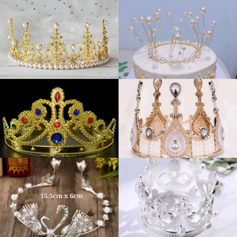 Topper Mahkota, Hiasan Kue Mahkota, Crown Topper Cake, Hiasan Mahkota, Mahkota untuk Kue, Mahkota