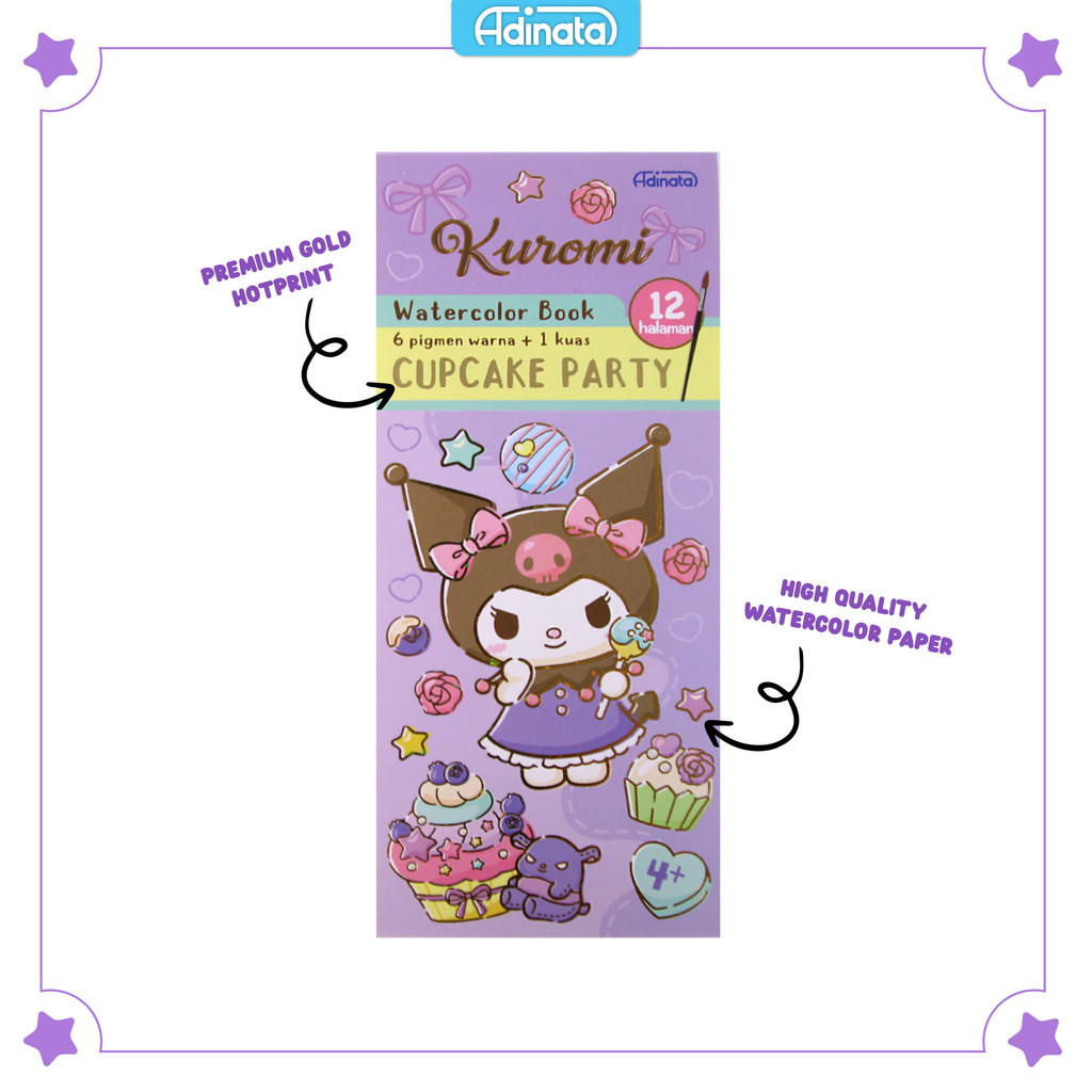 

Kuromi Water Color Book 2532-9104 / Buku Mewarnai / Buku Aktivitas anak / Adinata