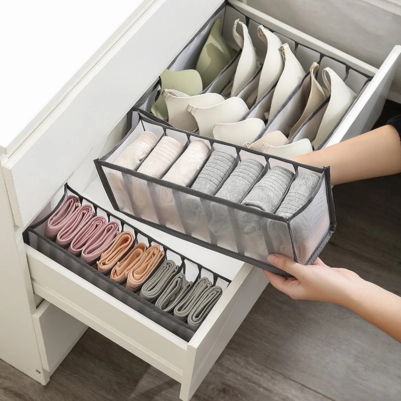 

Storage Baskets Clothes Storage Box Closet Separation Organizers Underwear Bra Sock Clothes Pants Compartment Boxes Home Storage