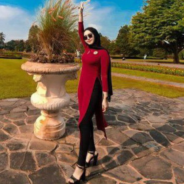 Baju lebaran murah tunik cantik kekinian / RARA TUNIK PREMIUM by L.fashion.id, Tunik viral, fashion 