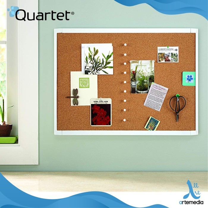 

Quartet Buletin Board - Papan Oak Cork Whiteframe 43cmx58,5cm