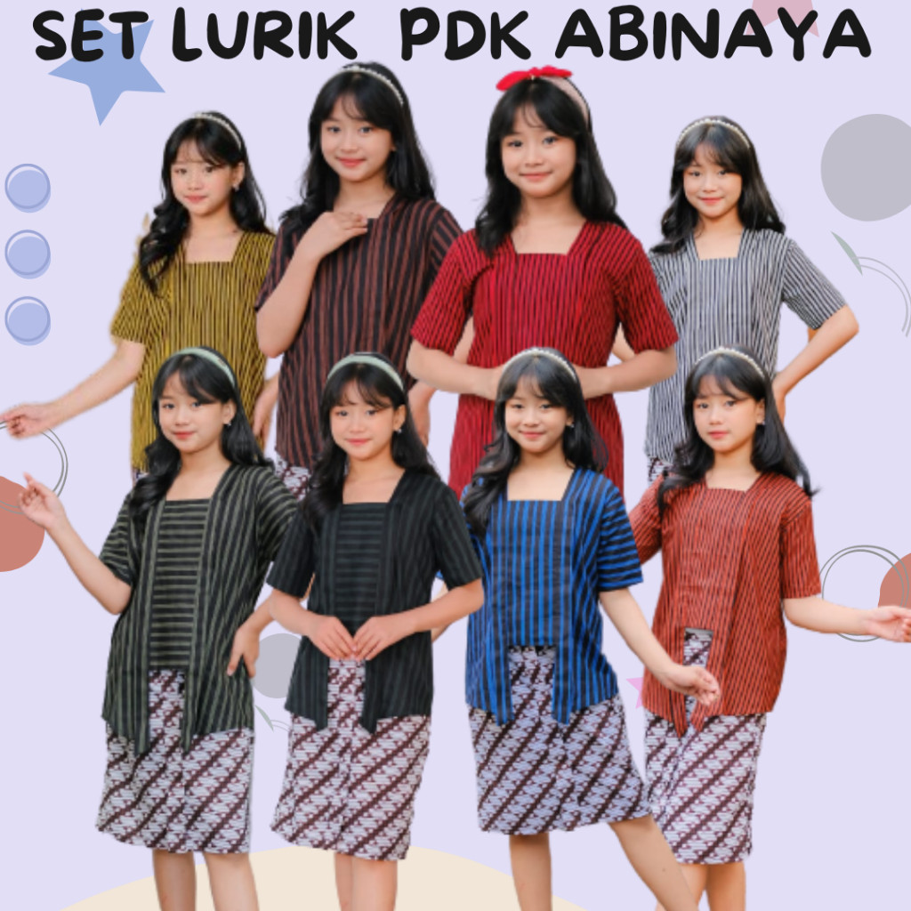 LURIK LURIK ANAK ABINAYA LENGAN PENDEK SET ATASAN DAN ROK