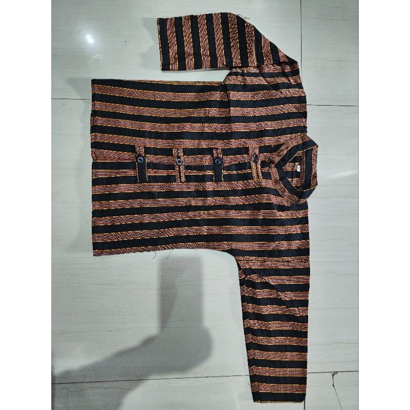 Baju Lurik Shanghai Koko Lurik Shanghai Baju Adat Lurik Anak Lurik