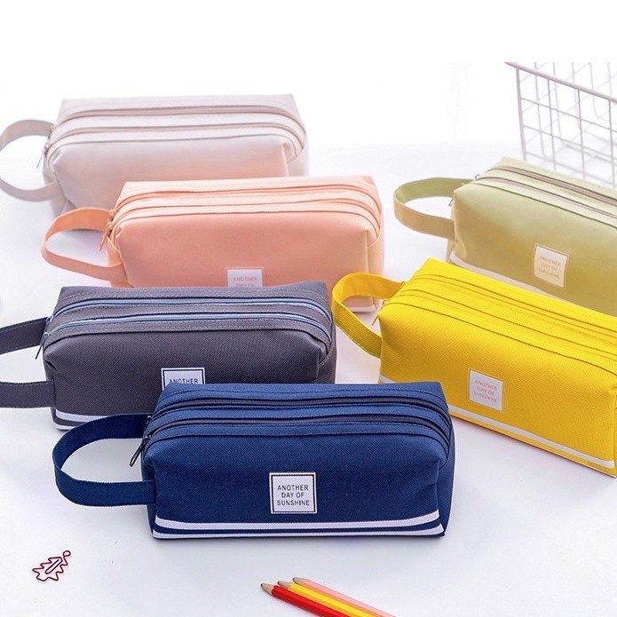 

Kotak Pensil Dan Stationery Dual Zipper Dompet Pensil Tempat Alat Tulis Perlengkapan Sekolah