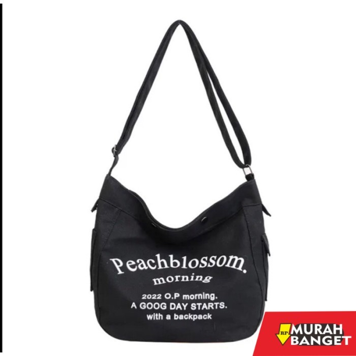 tas selempang wanita simple elegan Shoulders Bag Kanvas, Tas Selempang Pria dan Wanita Aeshetic - Pe