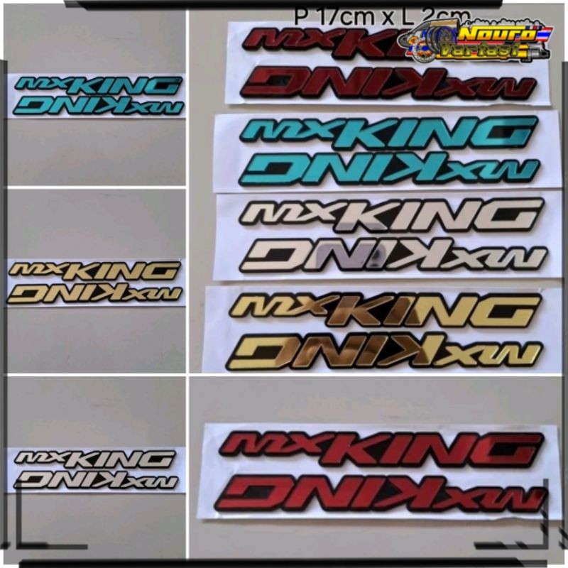 Aksesoris motor Logo Akrilik MX King Emblem timbul MX king akrilik tumpuk