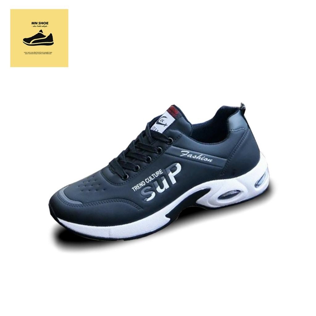 Sup Trend Culture Sepatu Sneakers Pria Keren Hitam Original Bahan Canvas Casual Shoes