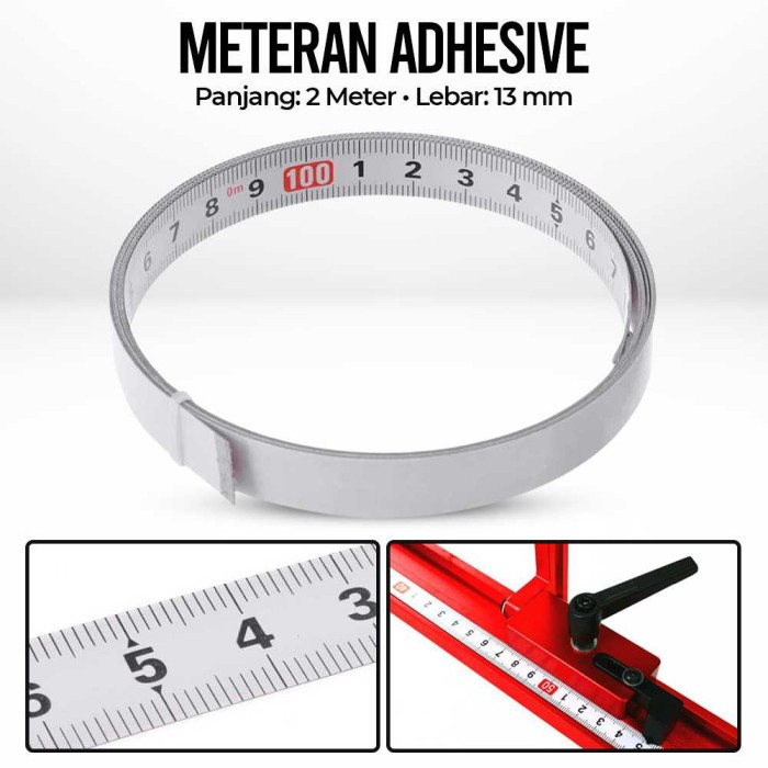 

Meteran Tablesaw 2 Meter Sticker Ruler Adhesive Scale Bar Steel Ruler