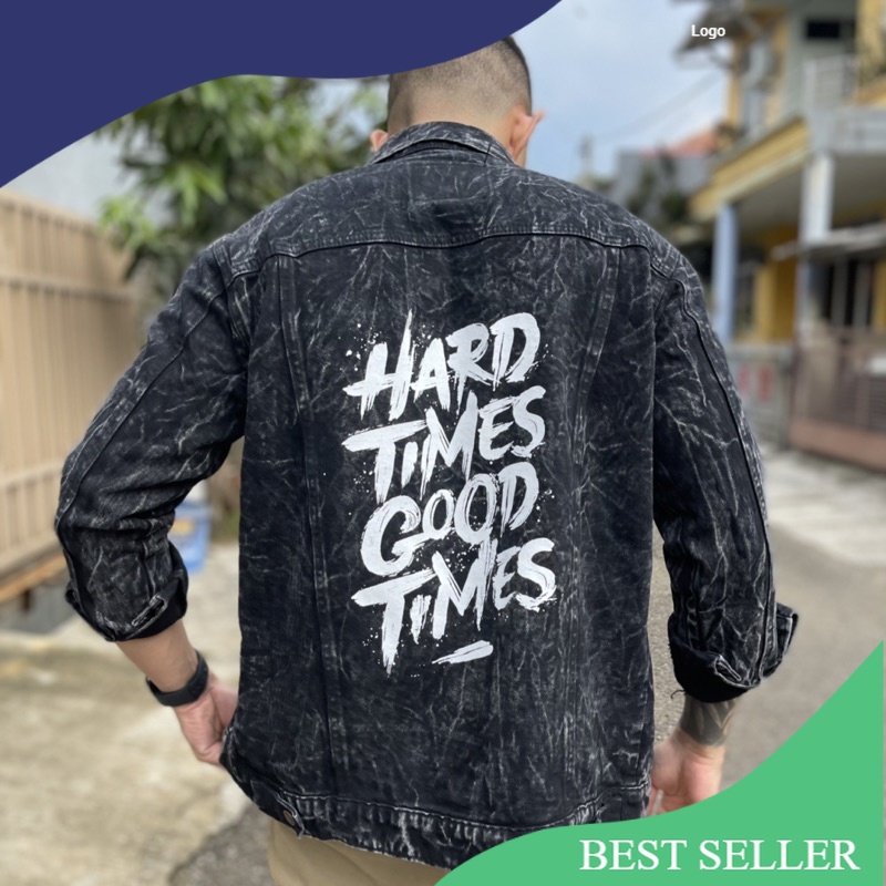 Jaket Jeans Denim Sablon Premium Pria/ Spesial