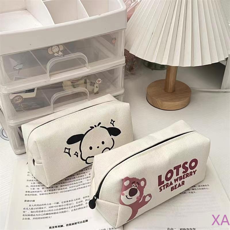 

Tempat pensil kartun/tempat pensil kotak alat tulis kanvas kapasitas besar