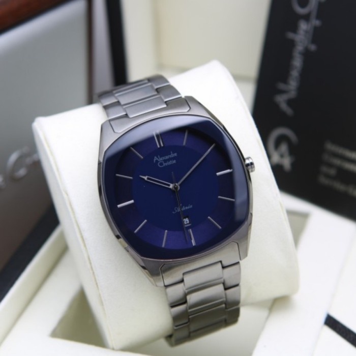 Jam Tangan Pria Alexandre Christie AC 8671 8671 MD AC8671MD Grey Blue