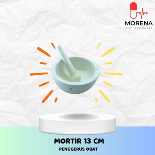 Mortar + Stamper 13cm / Pestle Lumpang Alat Penumbuk Obat / Mortir