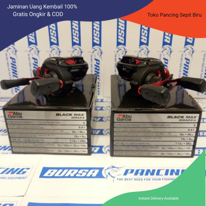 Reel BC Abu Garcia BLACKMAX BMAX3 Kiri & Kanan (original) REEL PANCING | GULUNGAN PANCING | REEL CAS