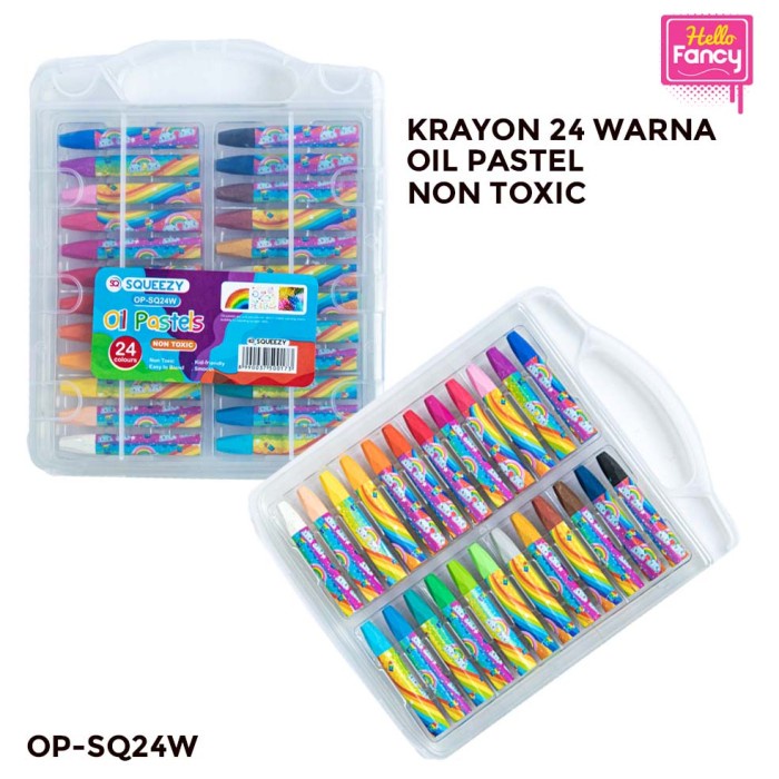 

Krayon / Crayon Murah 24 Warna / Oil Pastel OP-SQ24
