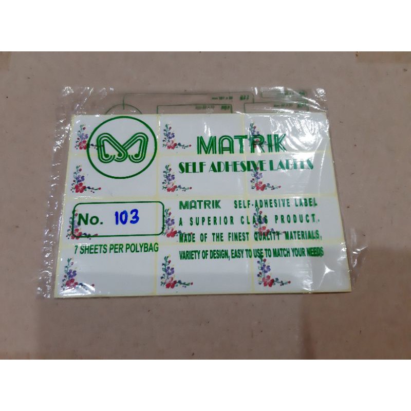 

Sticker Label Nama 103 / 121 Bunga (1 pak)