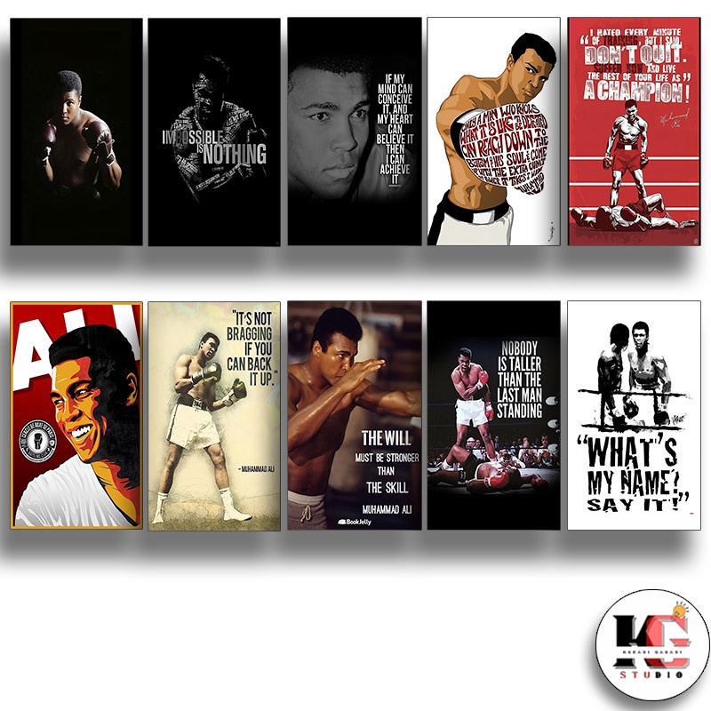 Hiasan Dinding Poster Muhammad Ali Petinju Olahraga