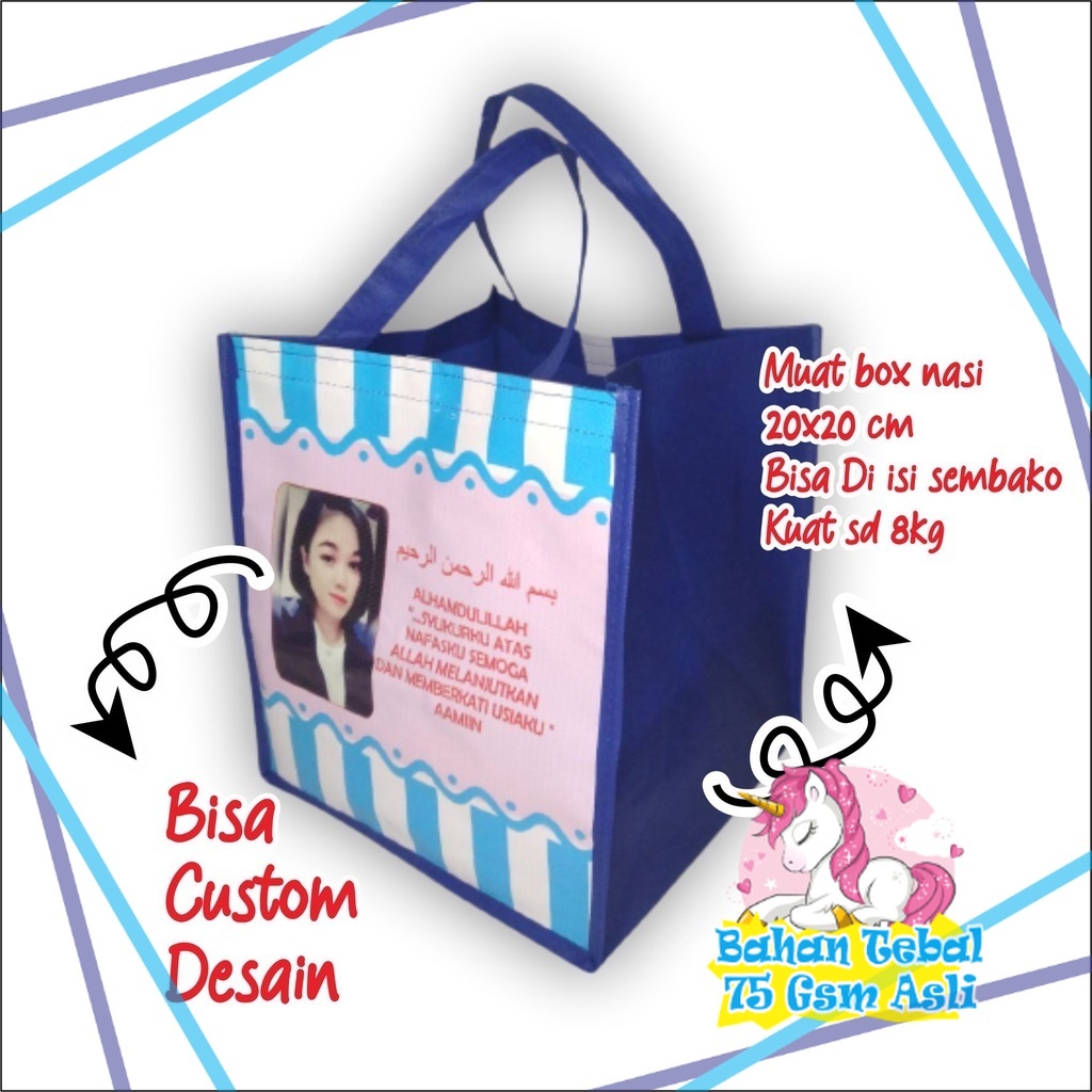 Goodie Bag Souvenir Tas Parcel Box Hantaran Hajatan Berkatan Aqiqah Mengenang 4 dan 7 bulanan Free Desain