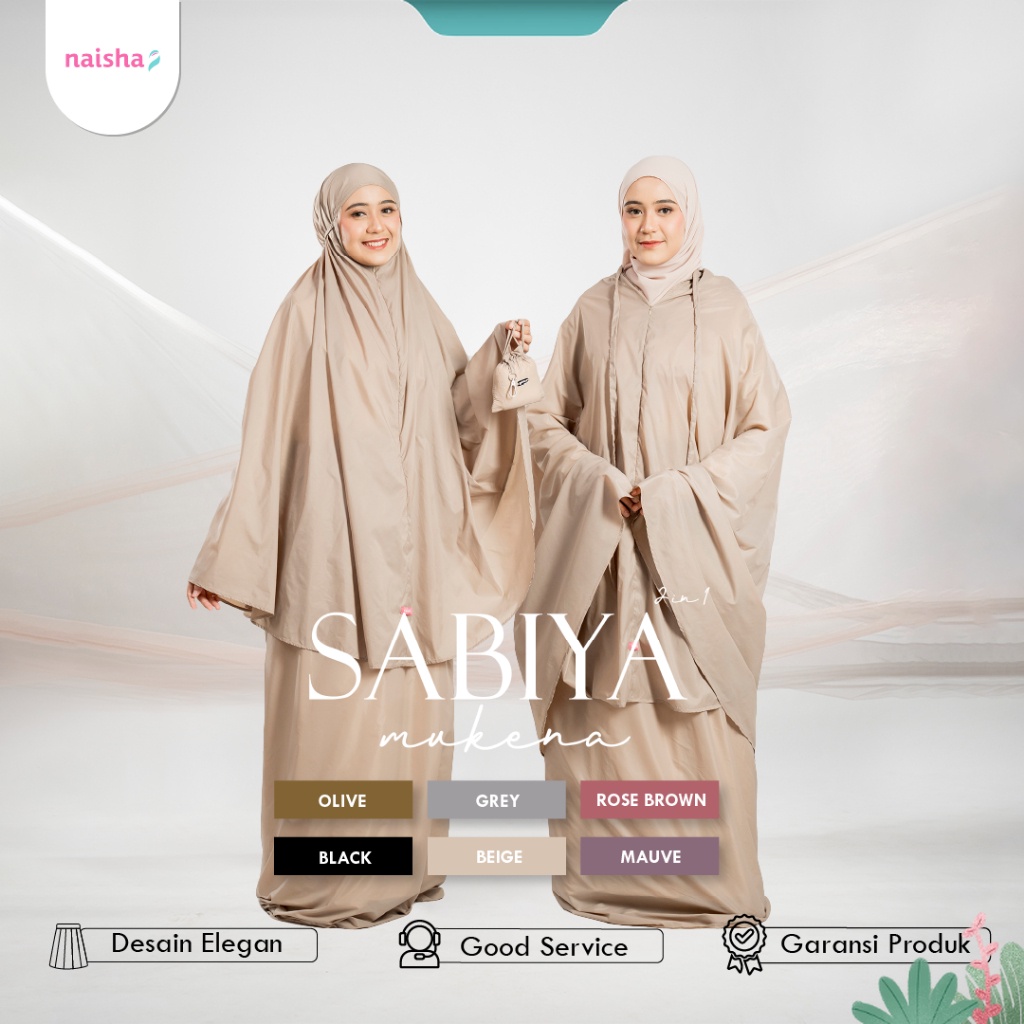 NAISHA OFFICIAL - Sabiya 2in1 Mukena | Mukena Travel | Mukena Mini Travelling
