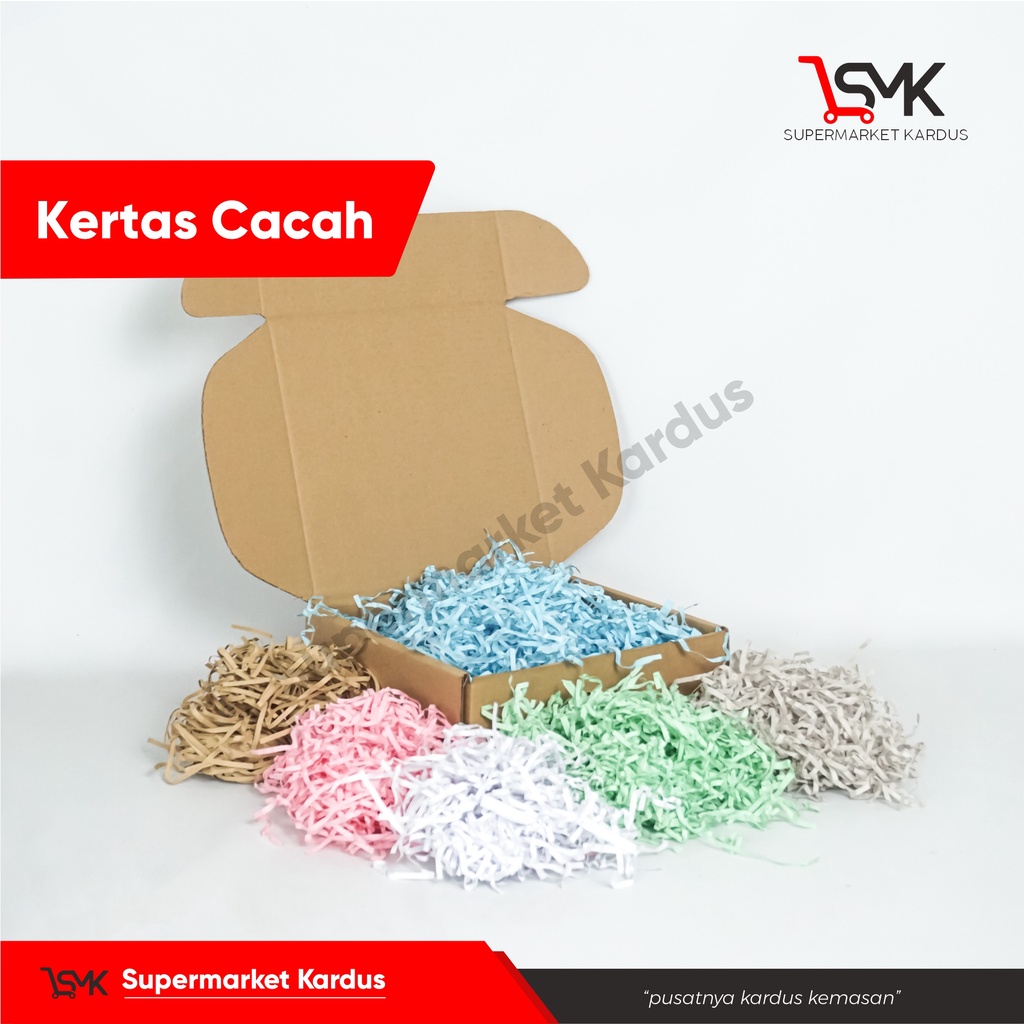 

Kertas Cacah/Kertas Serut/kawul/Isi Gift/Box Filler/Kertas Shredded /Shredded Paper /Kertas Potong /Filler parcel hampers/isian box hampers