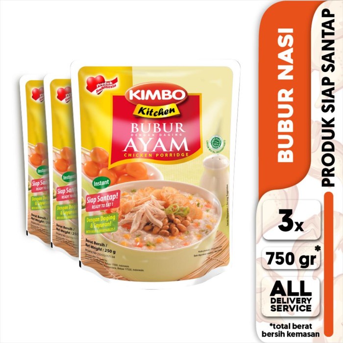 

Promo Moerah Kimbo Kitchen Bubur Ayam Triple Pack