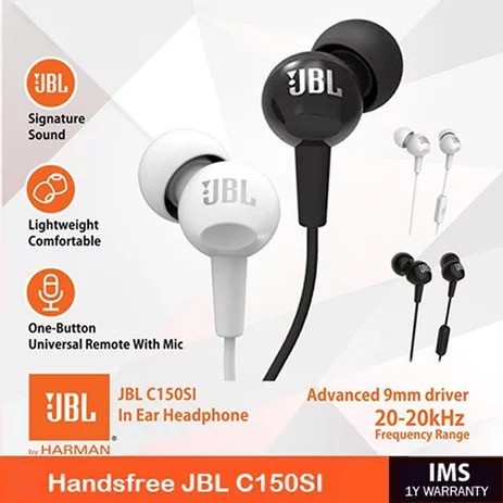 [ORIGINAL BOSS] JBL C150SI In-Ear Headphones Headset With Mic Original garansi IMS