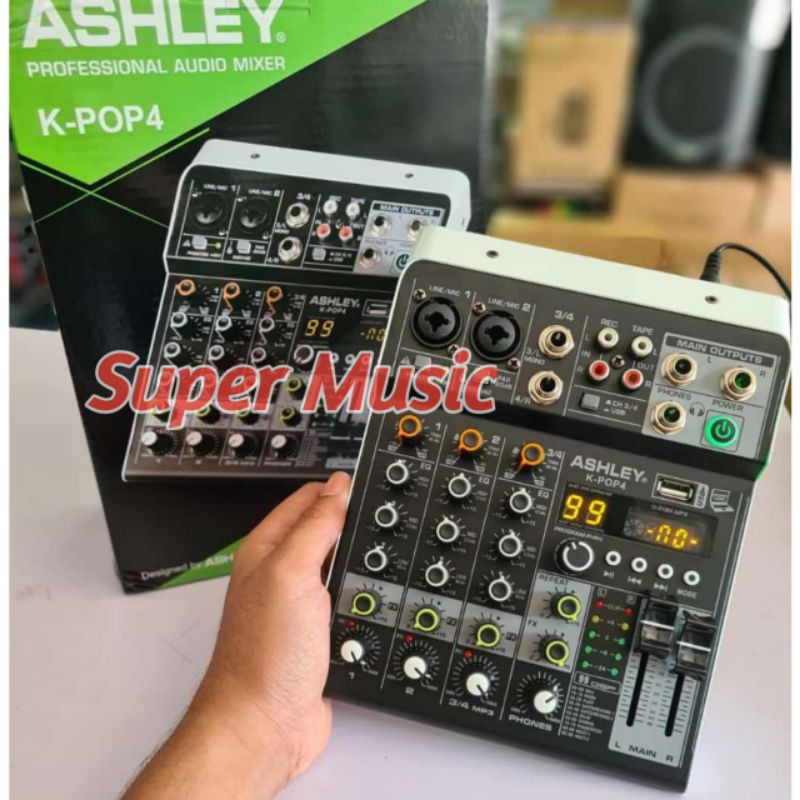 Ashley Mixer K POP 4 - 4 Channel Original Bluetooth USB Ashley K POP4