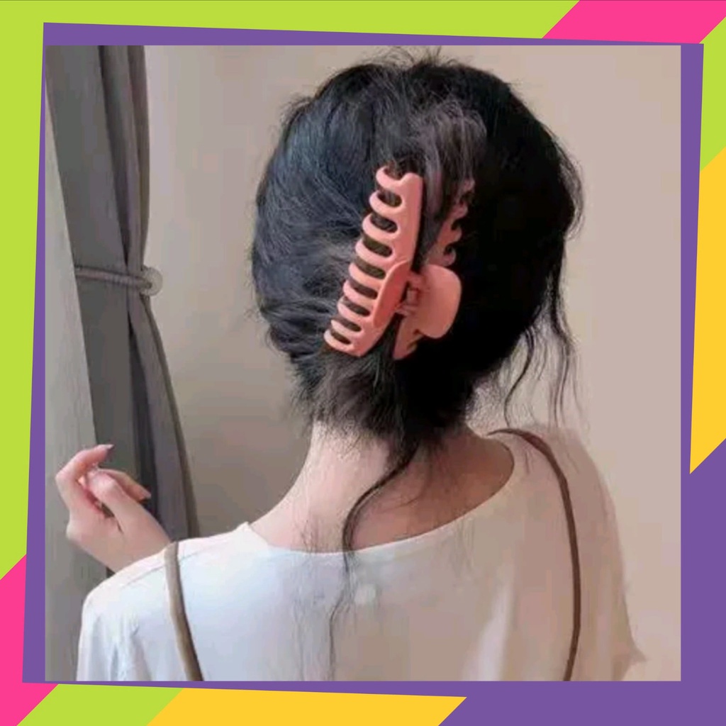 5077JPR / paket usaha jepit rambut jumbo cakar 9 / jedai rambut korea lebar 11cm isi 12pcs ( 1 lusin