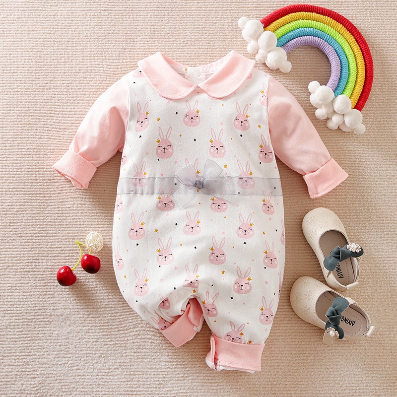 Baju Bayi lucu Import Lengan panjang Import KOREA baju bunny bayi perempuan Jumper bayi Jumpsuit bay