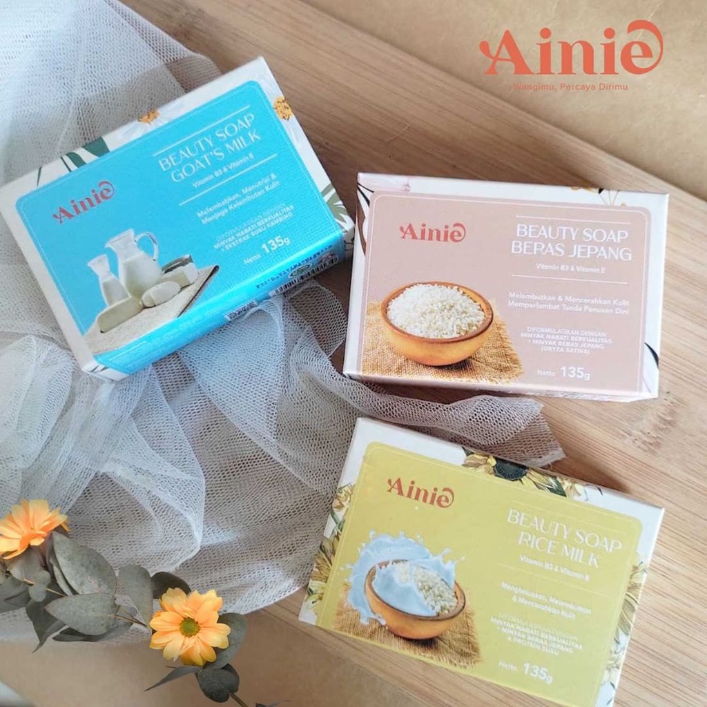 AINIE Beauty Soap Bar Sabun Batang Susu Kambing Beras Jepang Goats milk Soap