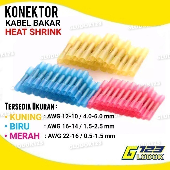 

Konektor Penyambung Kabel Heat Shrink Isolasi Bakar - Merah, Tanpa Bubble -vv45