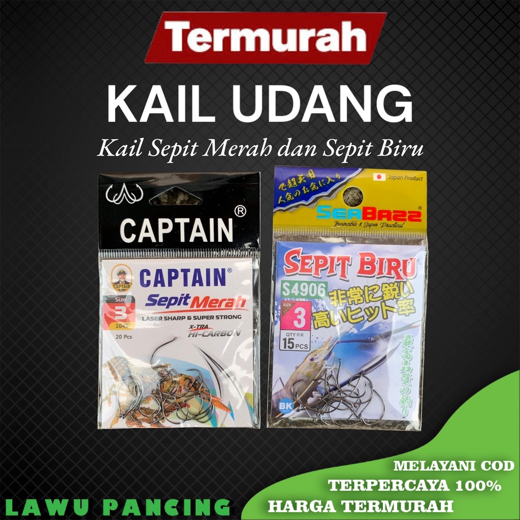 Mata Kail pancing Udang Sepit Merah / Sepit Biru