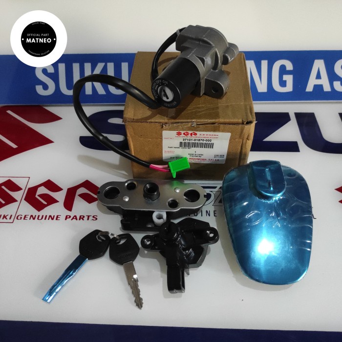 kunci kontak thunder 125 full set tutup tangki jok original SGP 37101-