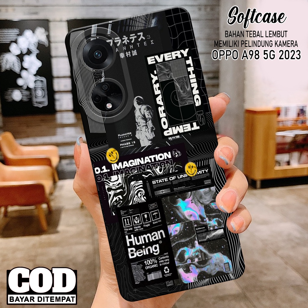 Trans Case Casing Hp Oppo A98 5G 2023 Terbaru - Softcase Silikon Hp Oppo A98 5G 2023 Terbaru