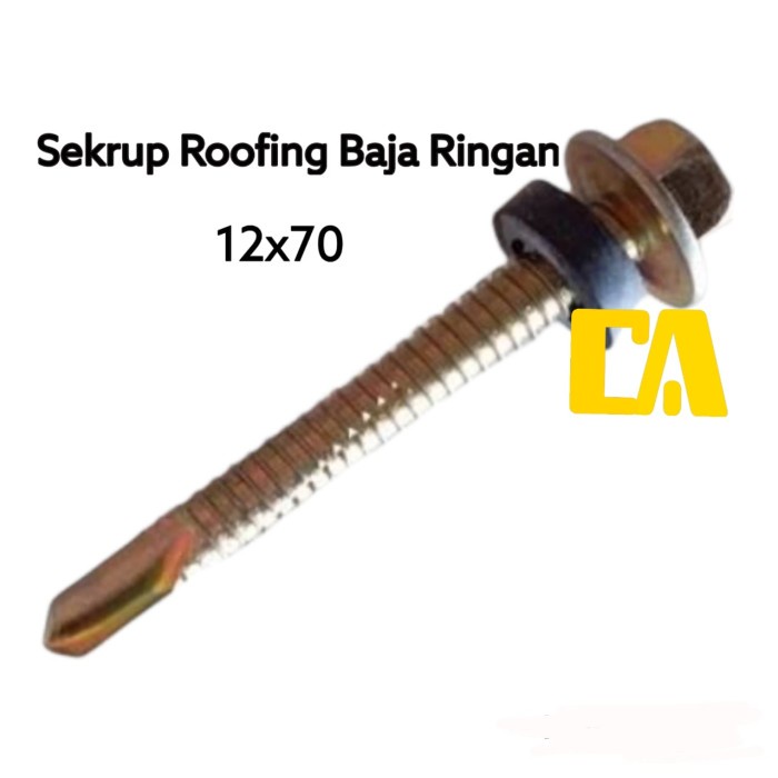 SEKRUP ROOFING 7CM BAJA RINGAN #12 X 70