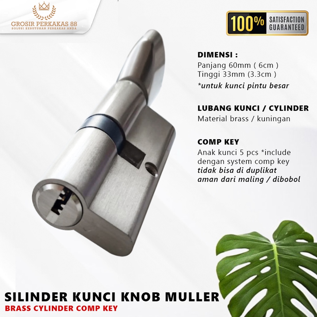 Silinder Kunci Pintu Anak Cylinder Rumah Kamar Knob Muller Premium