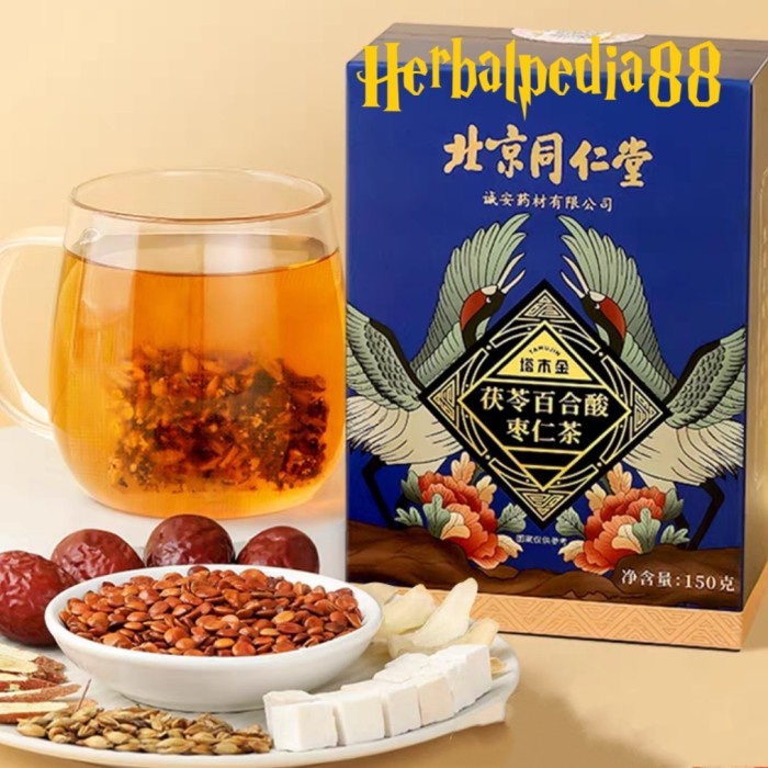 

Fuling Baihe Suanzaoren/茯苓百合酸枣仁茶/Teh menambah kualitas tidur
