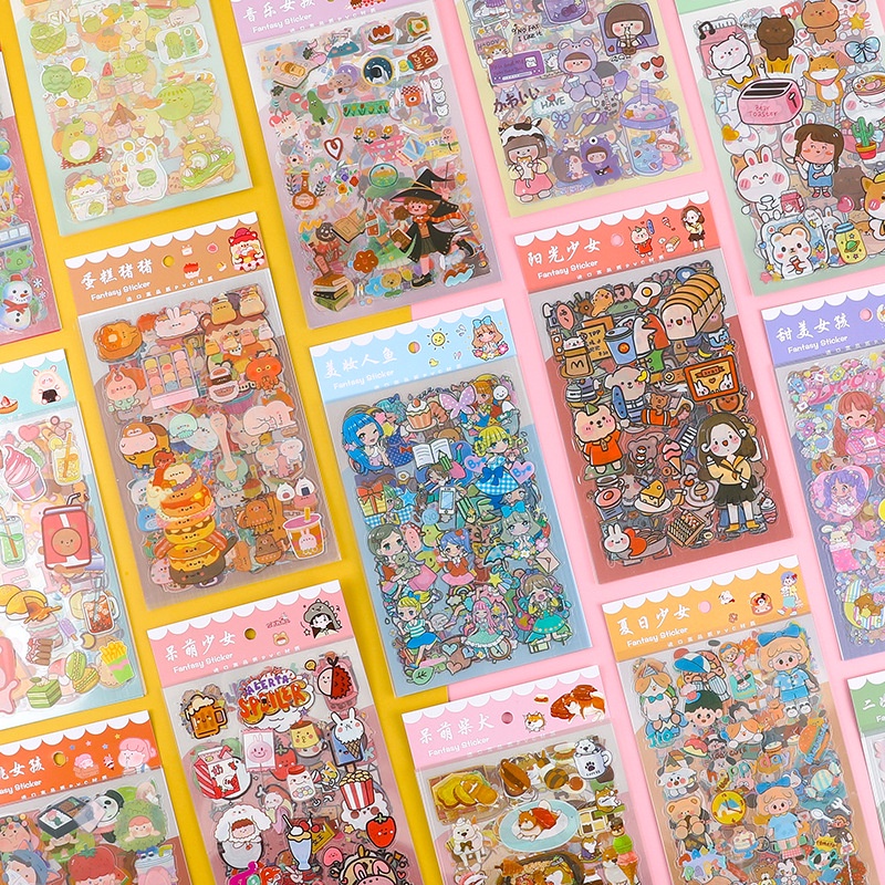 

(Yunita) （ 6 LEMBAR) FANTASY STIKER AESTHETIC ISI 6 LEMBAR/ STICKER WATERPROOF JAPAN MOMO STICKER