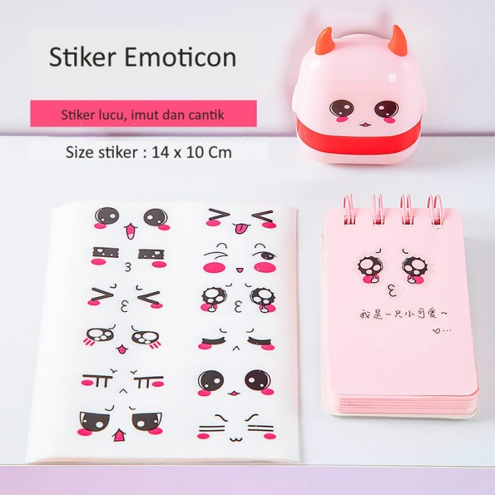 

[LOGU] Stiker Semi Transparan Motif Emoji Lucu, Stiker Hiasan buku/benda.