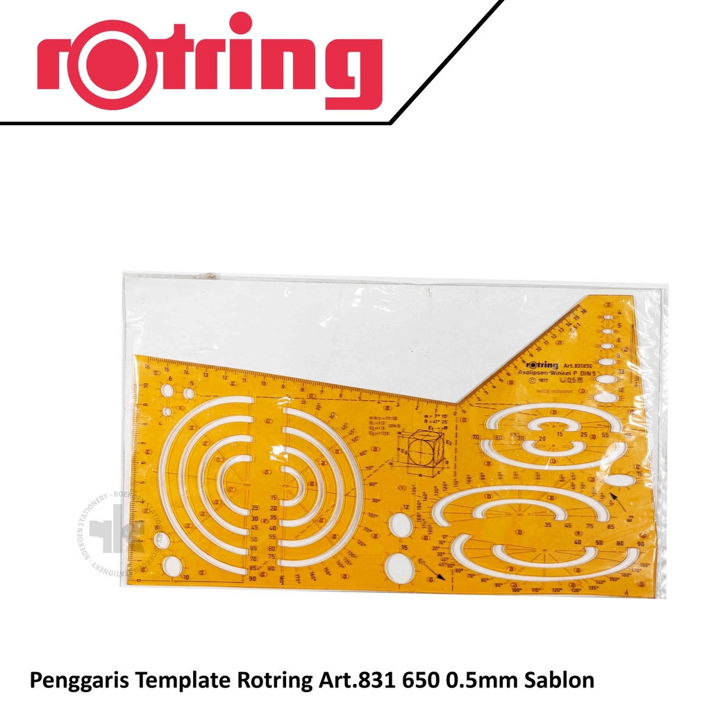 

Rotring Penggaris Template / Sablon Axolipsen Winkel Art.831 650 0.5mm