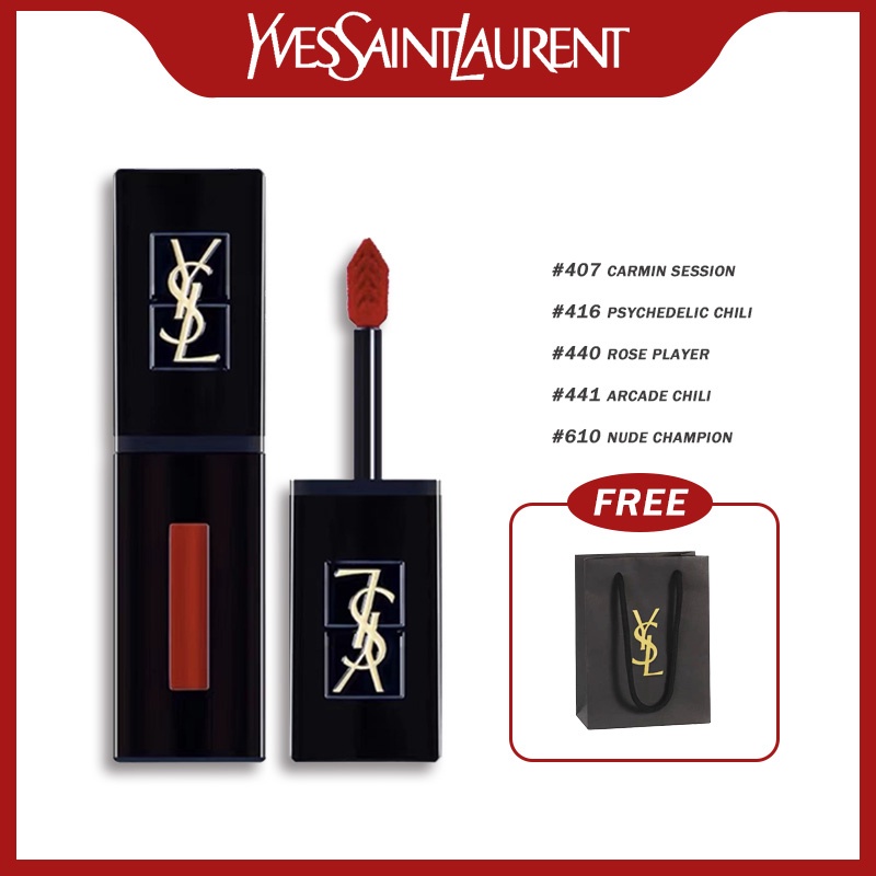 【COD】 【100% Ori】YSL Liquid Lip gloss/Yves Saint Laurent Rouge Vinyl Cream Creamy lip Stain 5.5ml / l